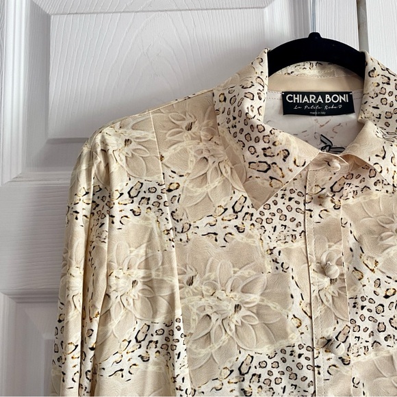 CHIARA BONI La Petite Robe Leopard Lotus‎ Printed Top 10 - Picture 4 of 6